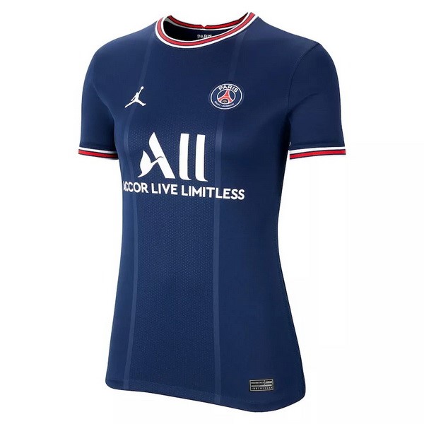 Camiseta Paris Saint Germain Primera Equipación Mujer 2021-2022 Azul